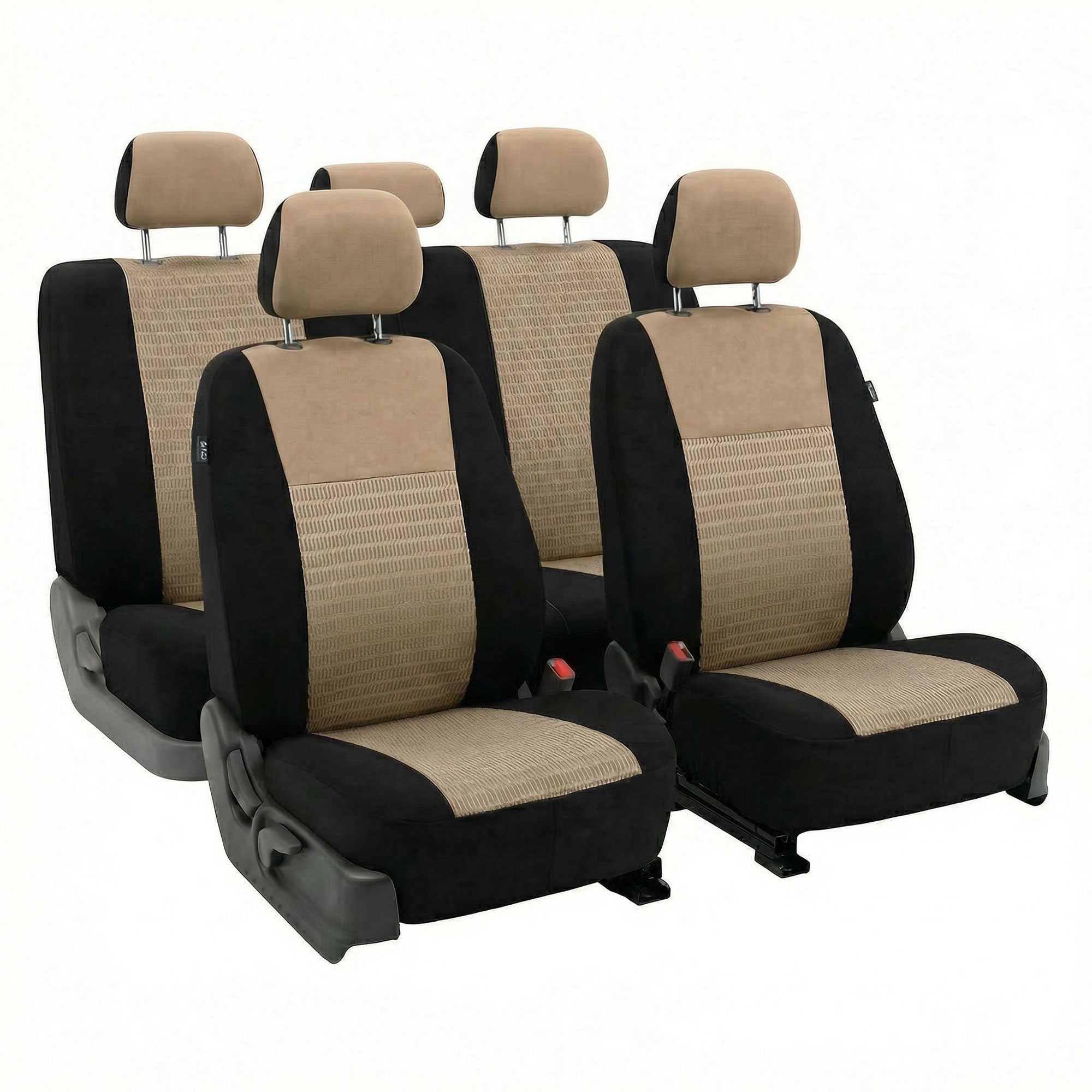 Trendy Elegance 3D Air Mesh Seat Covers - Full Set Beige