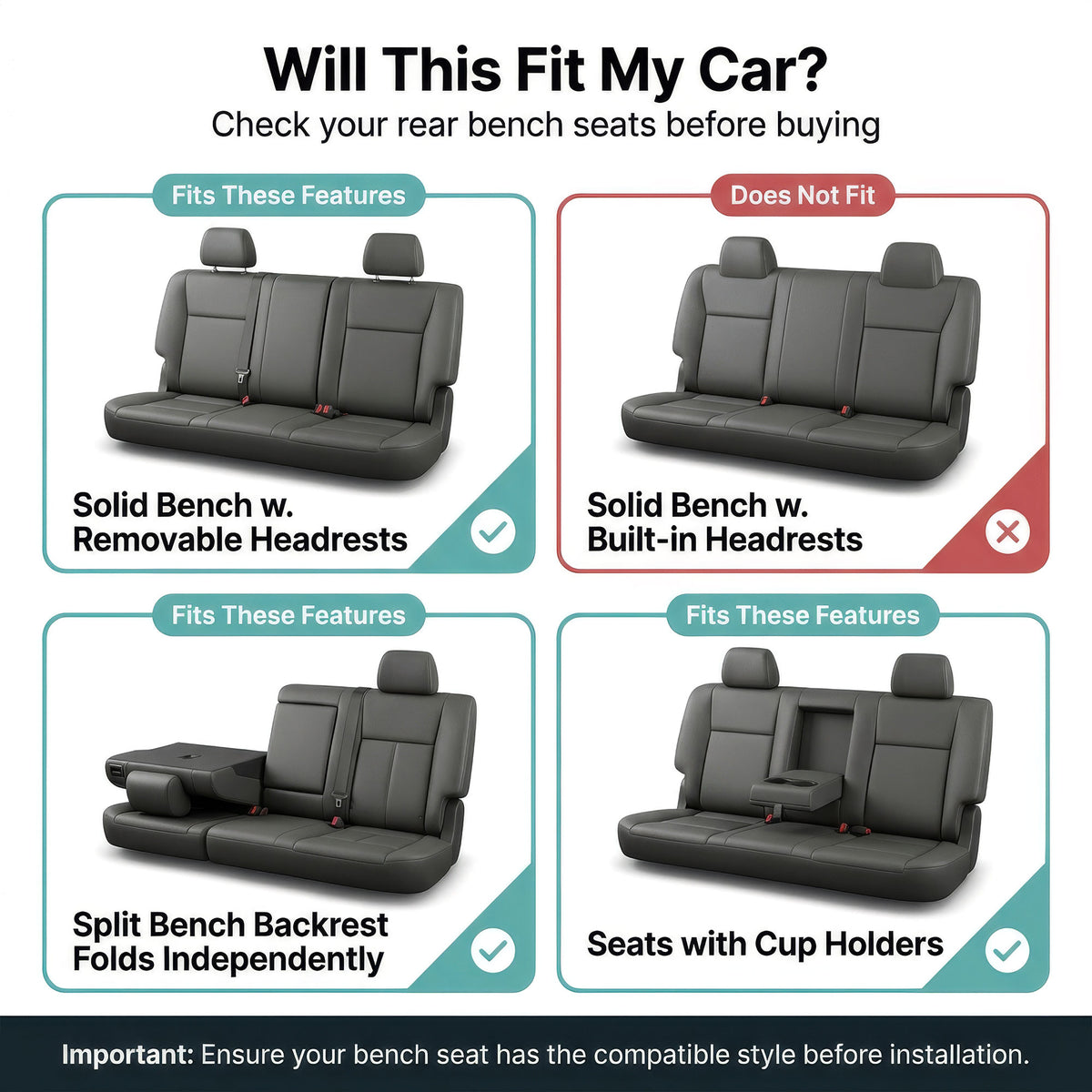 Trendy Elegance 3D Air Mesh Seat Covers - Rear Beige