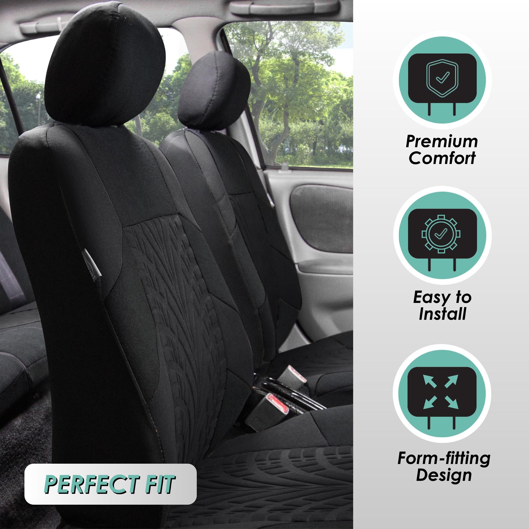 Travel Master Seat Covers - Full Set Black