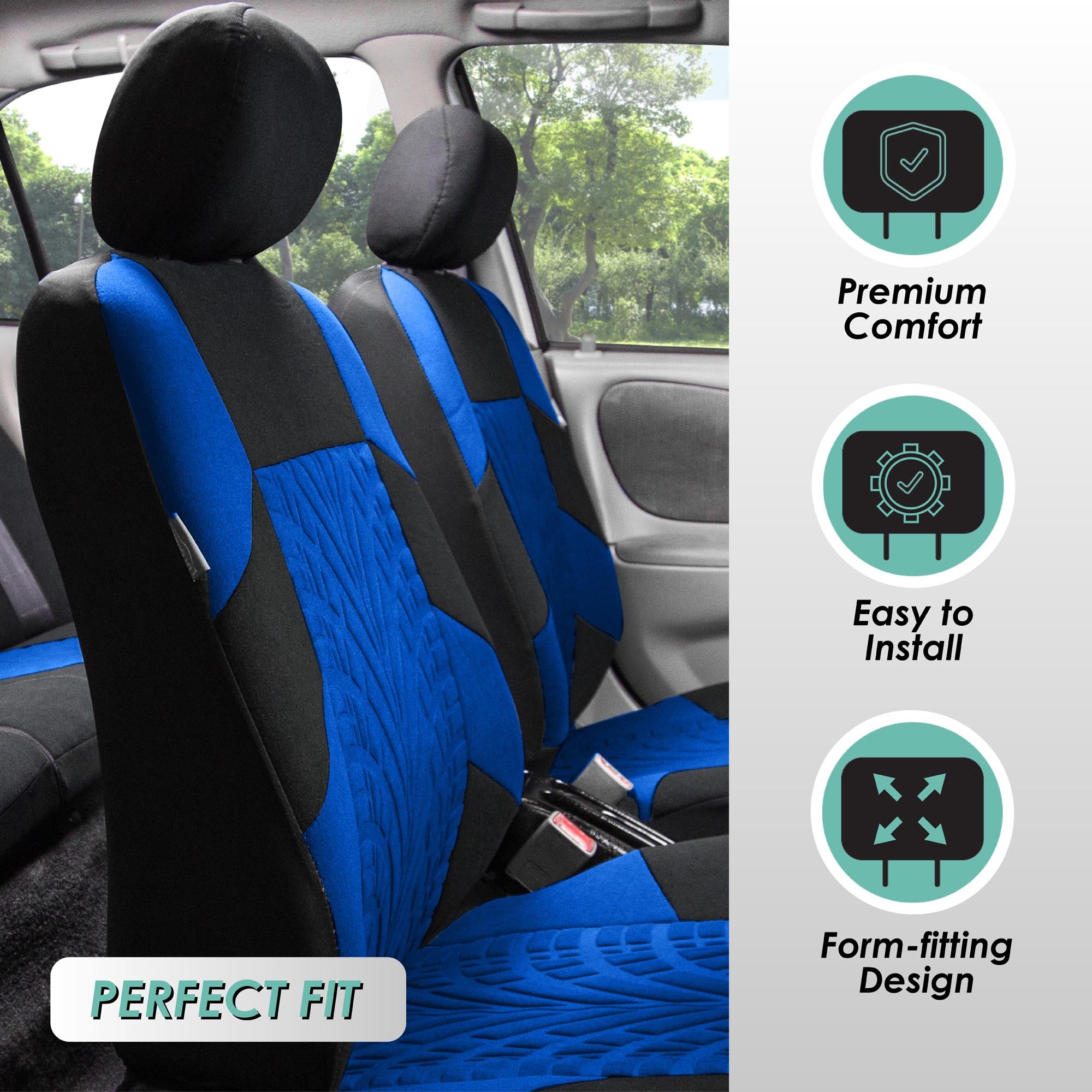 Travel Master Seat Covers - Full Set Blue