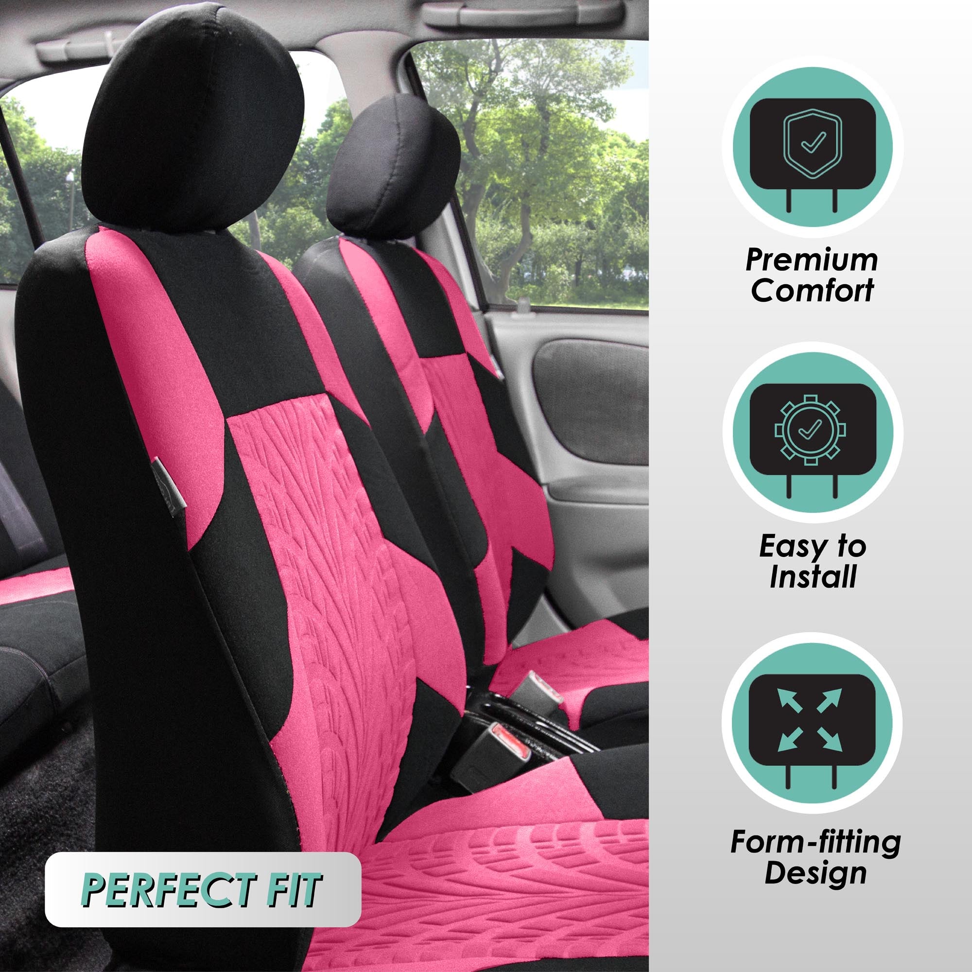 Travel Master Seat Covers - Full Set Pink