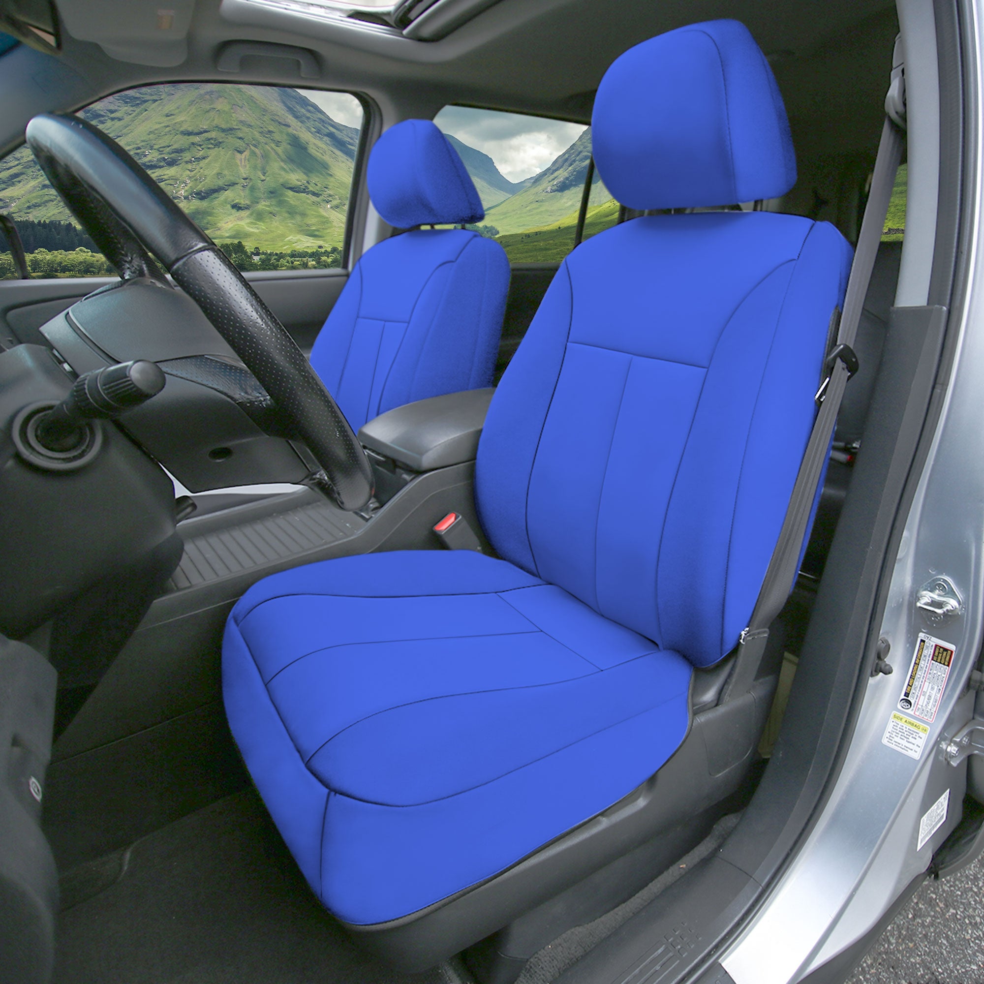 Ultraflex Neoprene Seat Covers - Front Set Solid Blue