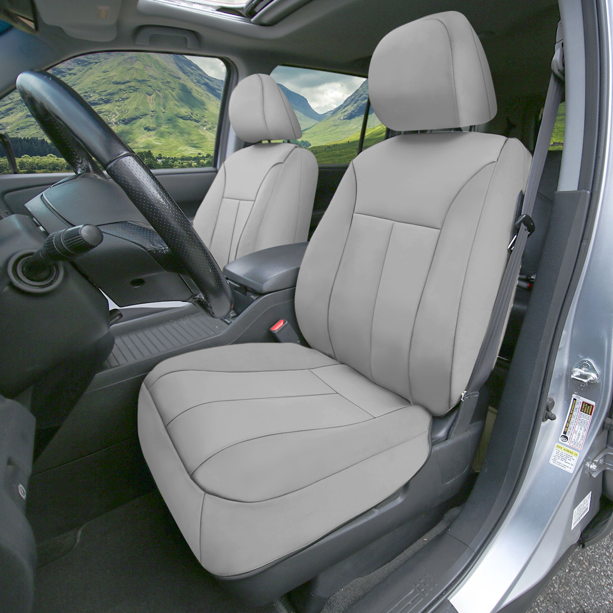 Ultraflex Neoprene Seat Covers - Front Set Solid Gray