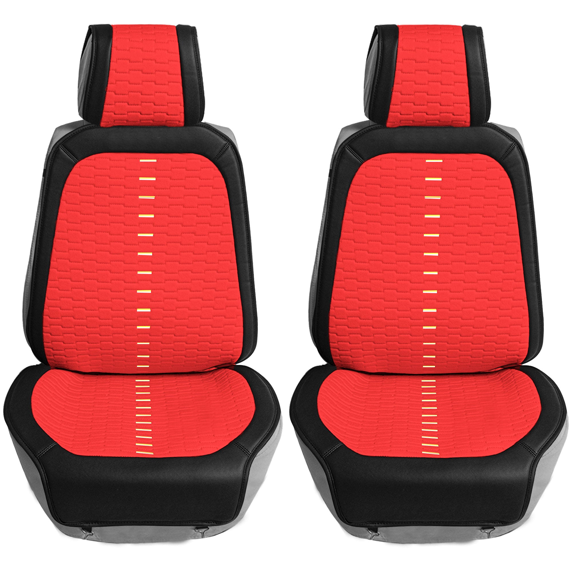 Colorful Ultra Car Seat Cushions - Front Set Red