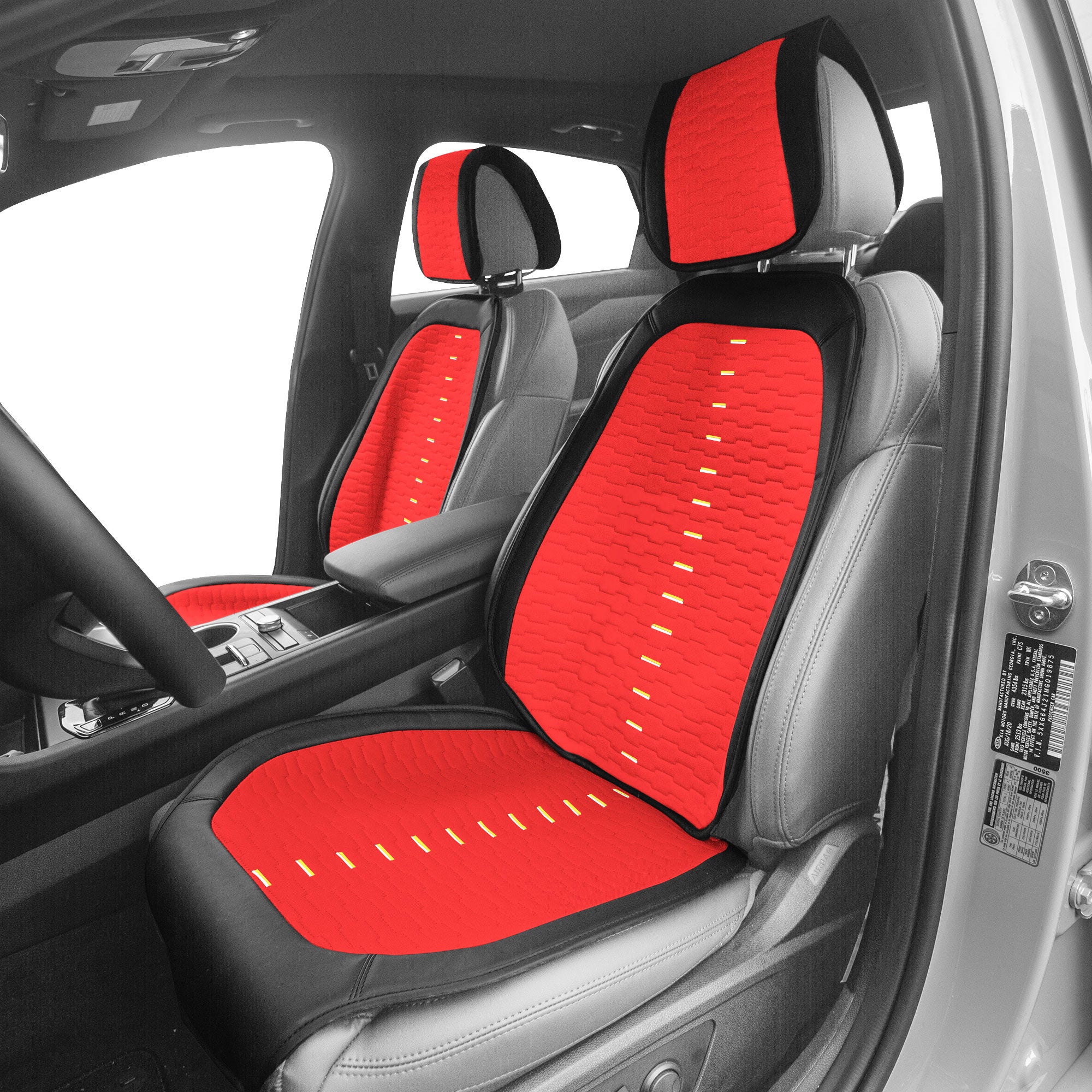 Colorful Ultra Car Seat Cushions - Front Set Red