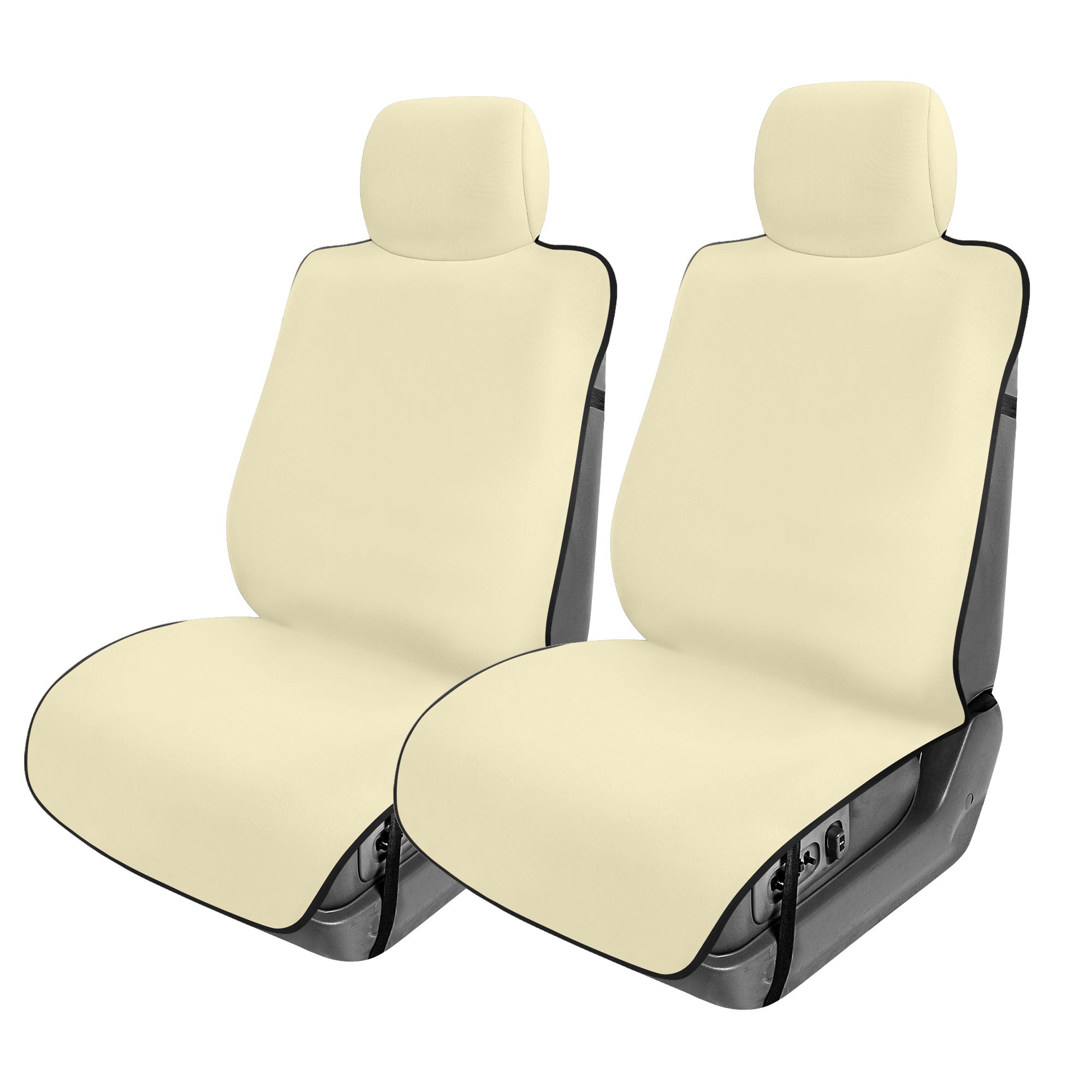 FH Group Easy Roll-Out Car Seat Protector - 2pc Beige Neoprene