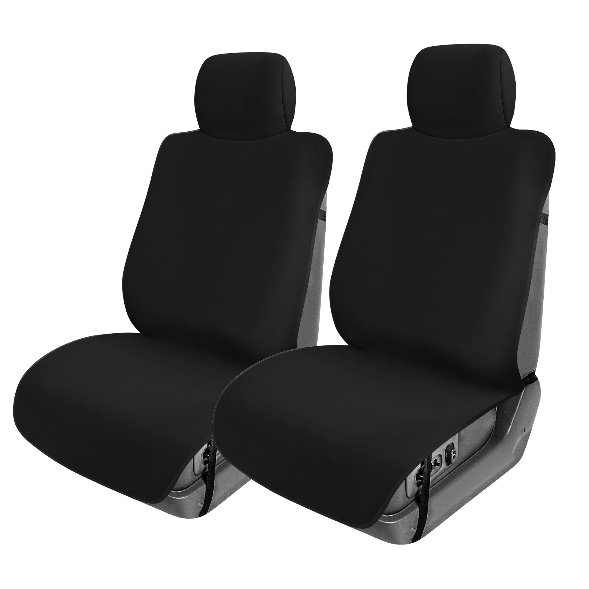 FH Group Easy Roll-Out Car Seat Protector - 2pc Black Neoprene