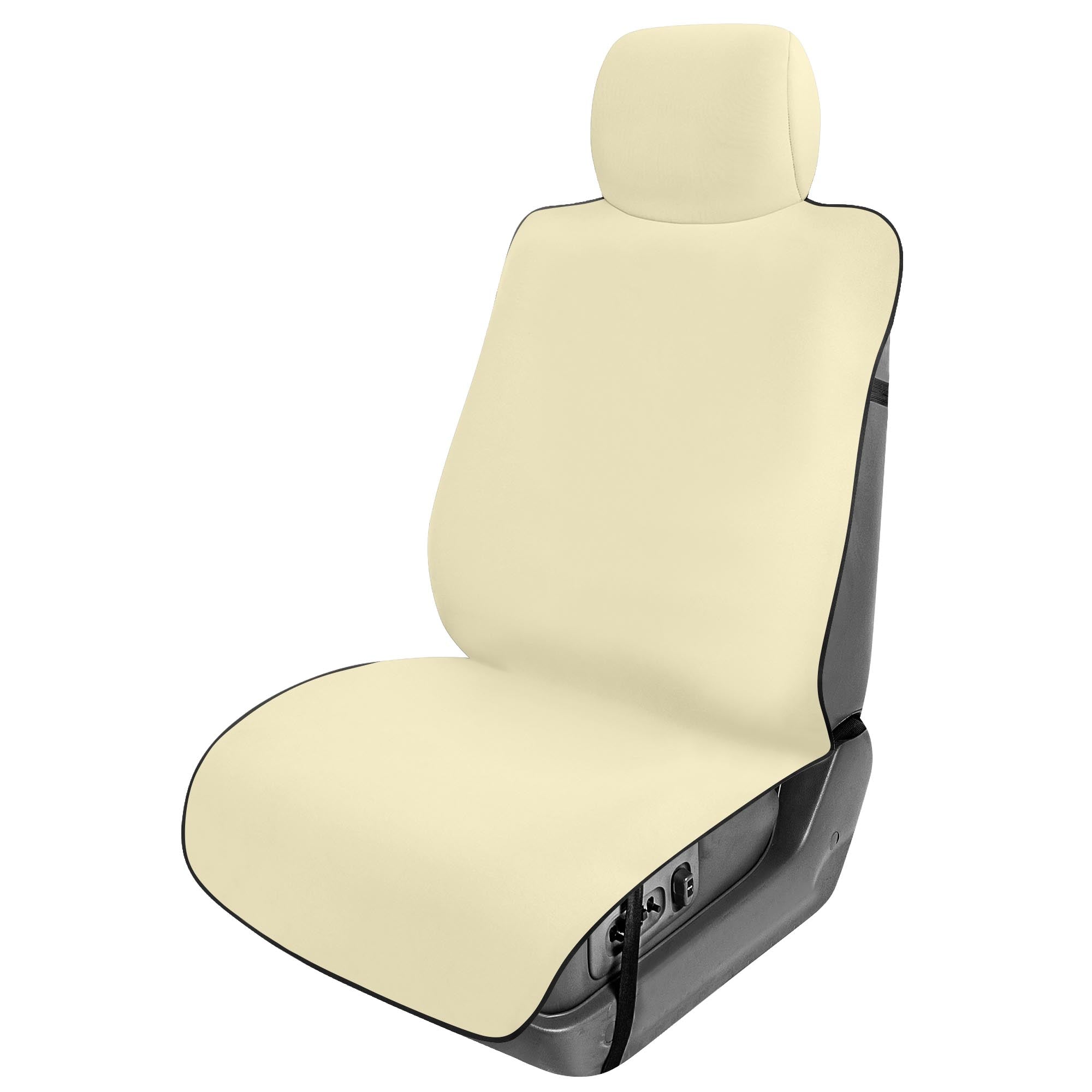 FH Group Easy Roll-Out Car Seat Protector - 1pc Beige Faux Leather