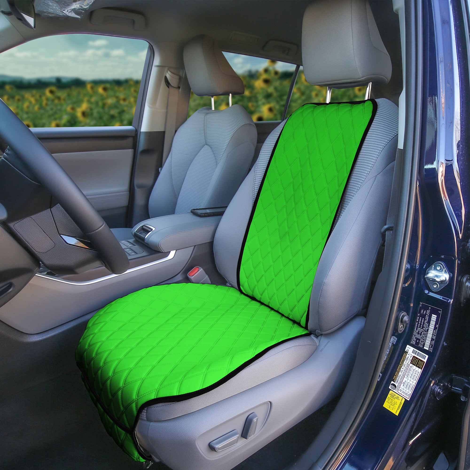 NeoSupreme Seat Protectors Front Set 1pc Solid Green