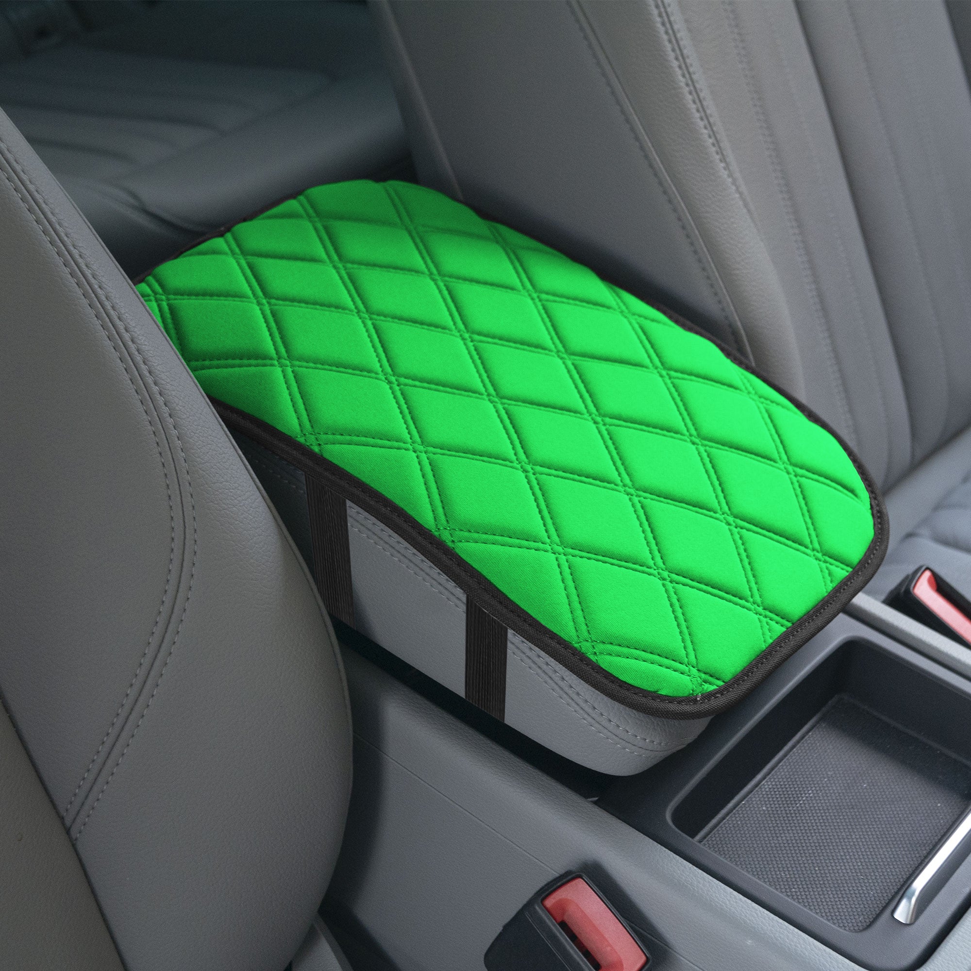 Neosupreme Center Console Pad with Diamond Pattern Green