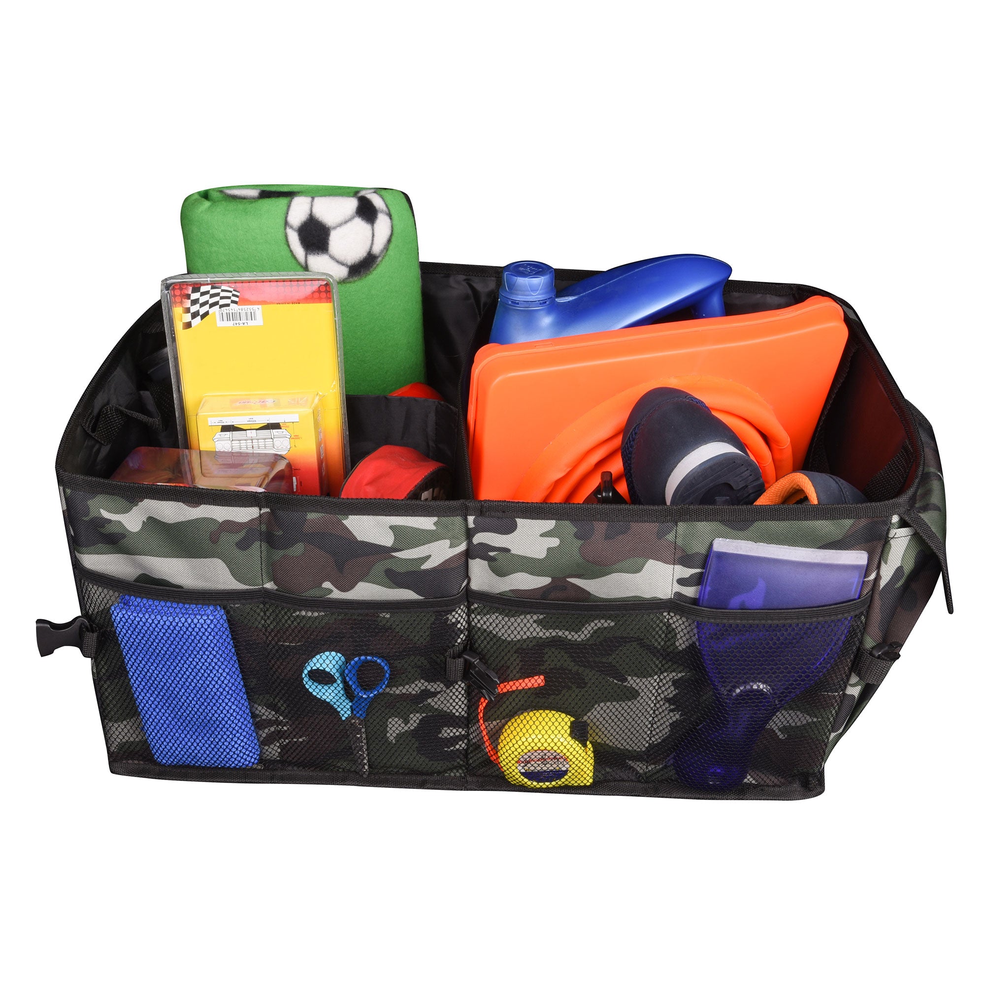 E-Z Travel Expandable Camo Print Car Trunk Organizer Dark Camo