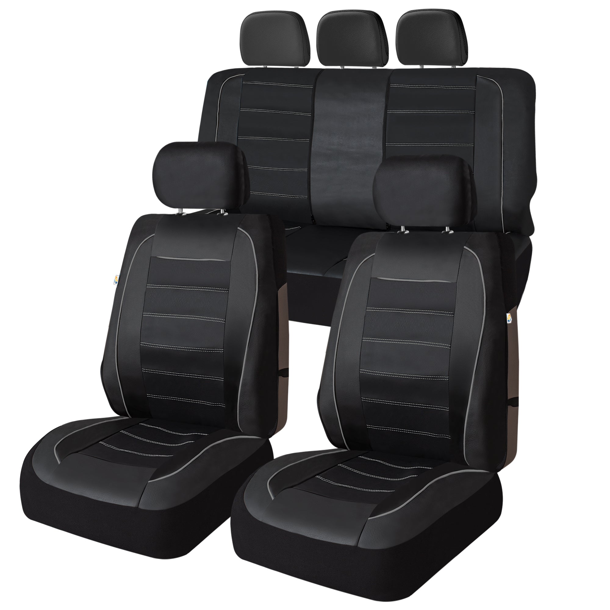 Premier Leatherette Seat Covers - Full Set - Gray