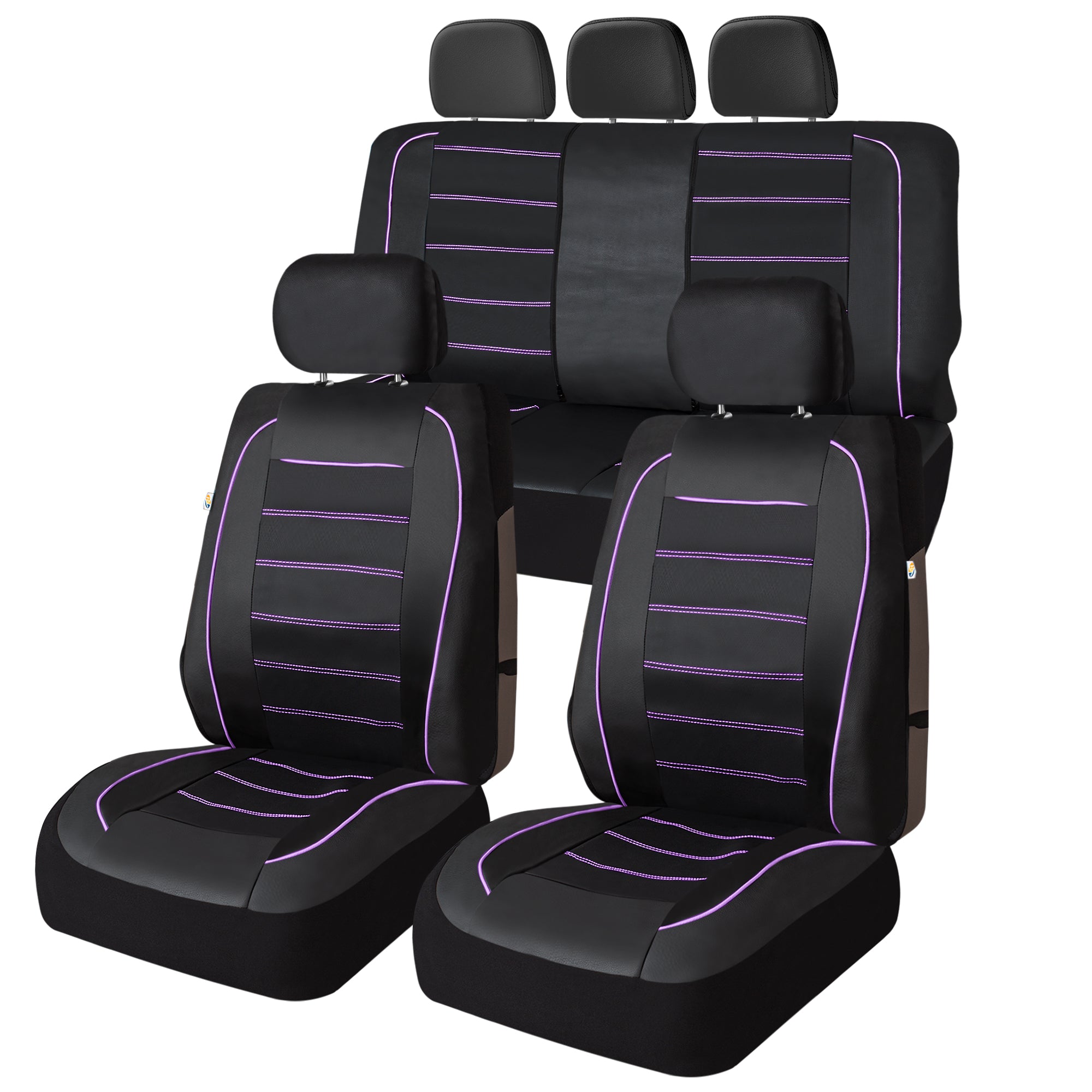 Premier Leatherette Seat Covers - Full Set - Purple