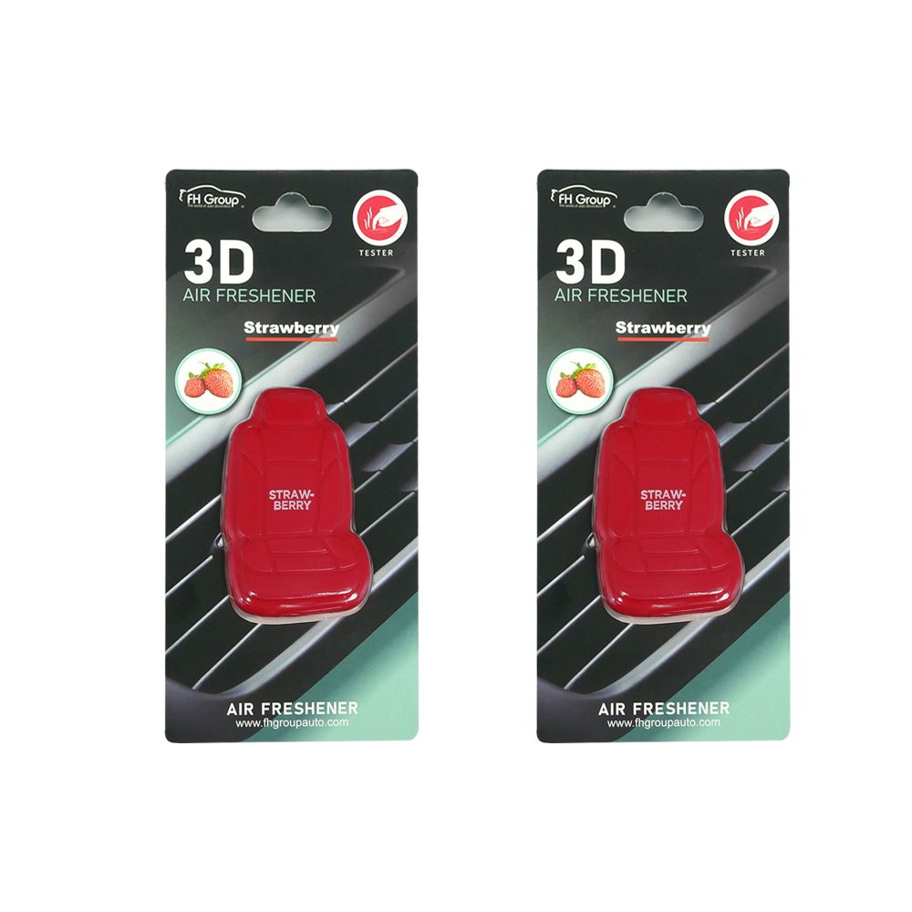 Clip On 3D Air Freshener- 2PK Red