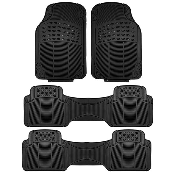 High Quality ClimaProof Trimmable Non-Slip Vinyl Floor Mats - 3 Row Black
