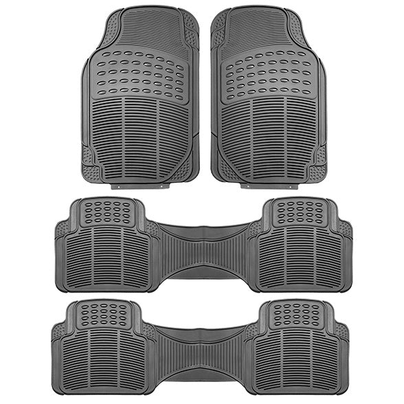 High Quality ClimaProof Trimmable Non-Slip Vinyl Floor Mats - 3 Row Gray