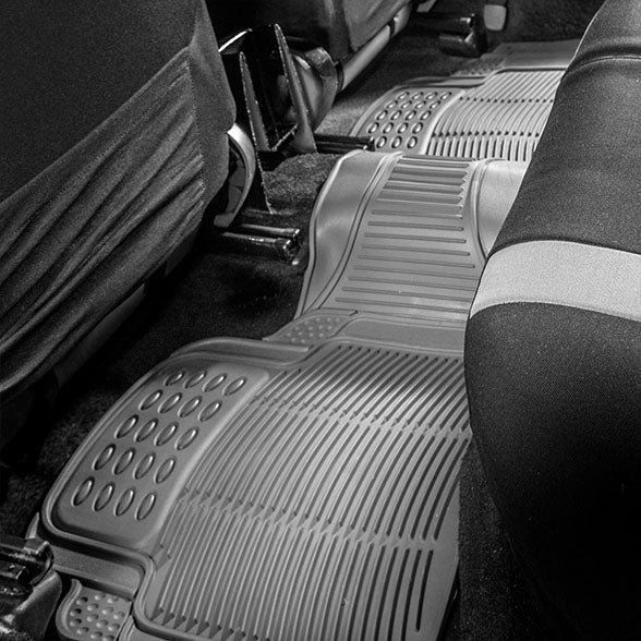 High Quality ClimaProof Trimmable Non-Slip Vinyl Floor Mats - 3 Row Gray