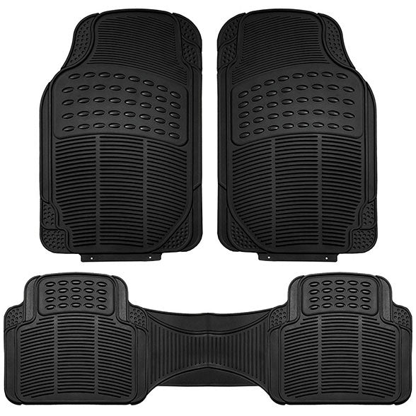 High Quality ClimaProof Trimmable Non-Slip Vinyl Floor Mats - Full Set Black
