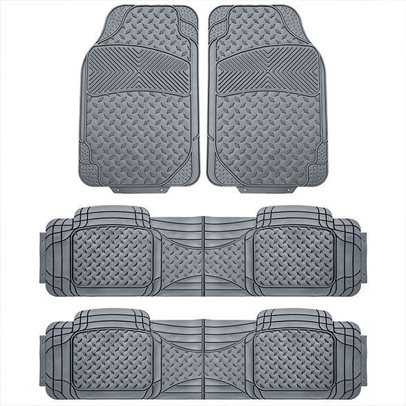 ClimaProof Trimmable Non-Slip Vinyl Floor Mats - 3 Row Gray