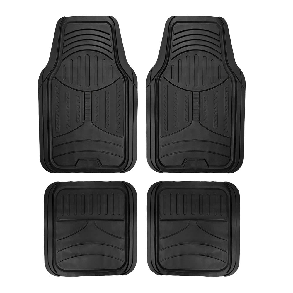 Trimmable ClimaProof Monster Eye Non-Slip Rubber Floor Mats - Full Set Black