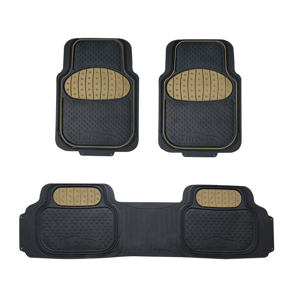 Heavy Duty ClimaProof Trimmable Touchdown Non-Slip Rubber Floor Mats Beige