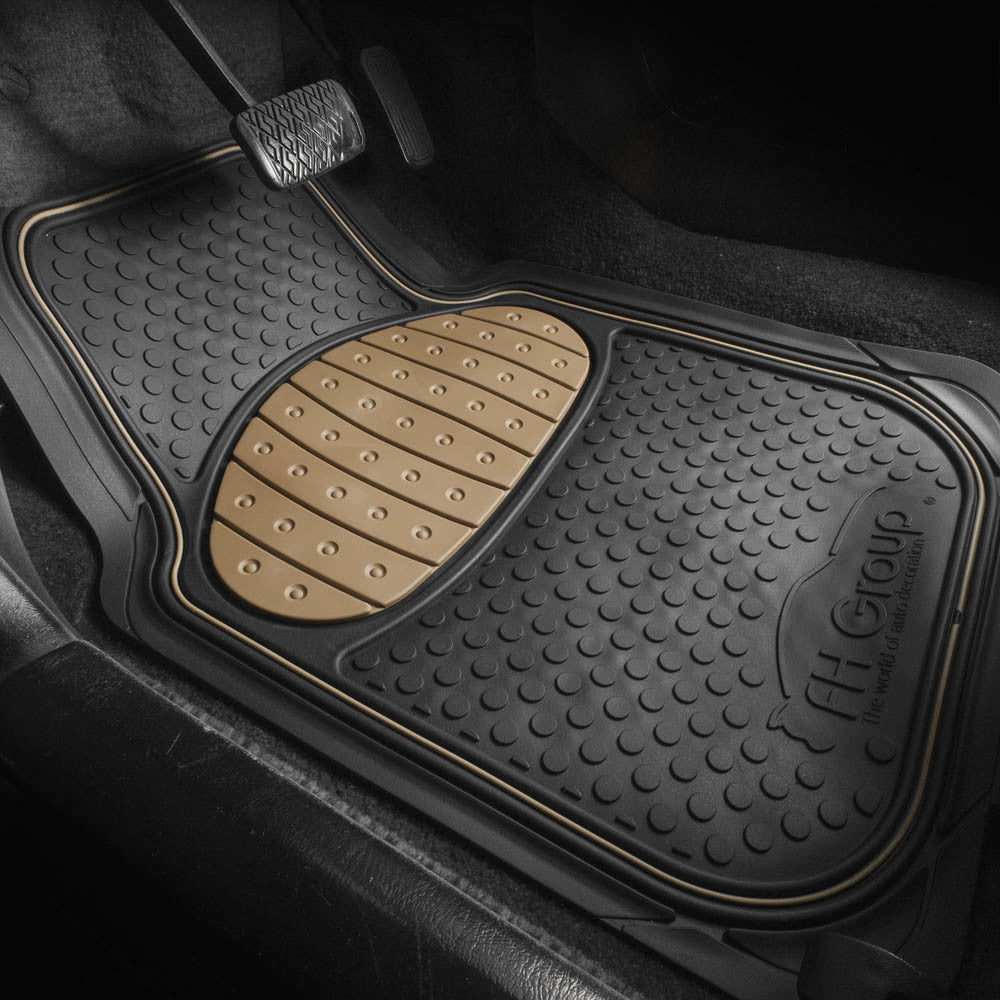 Heavy Duty ClimaProof Trimmable Touchdown Non-Slip Rubber Floor Mats Beige