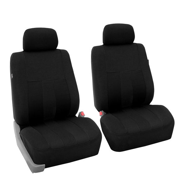 Striking Striped Seat Covers - Front Set Black