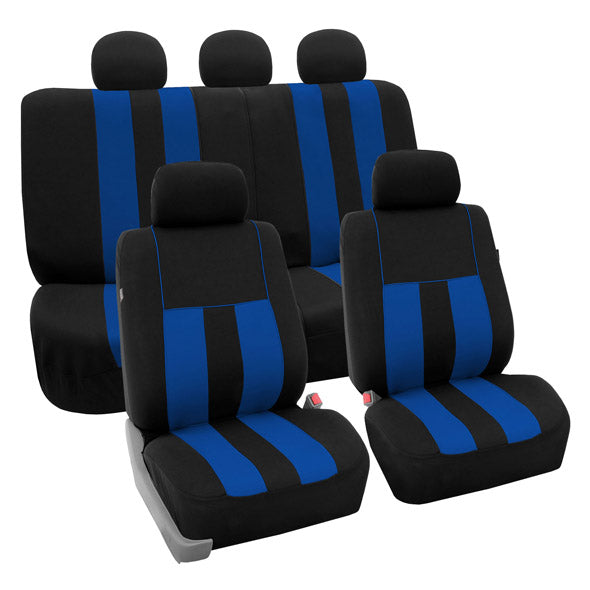 Striking Striped Seat Covers - Full Set Blue
