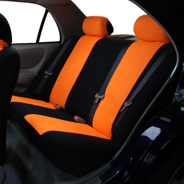 Flat Cloth Seat Covers - Rear Orange