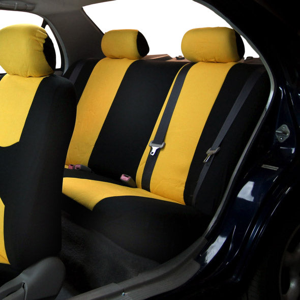 Flat Cloth Seat Covers - Rear Yellow