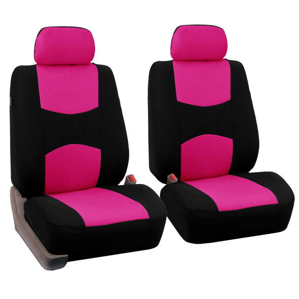 Flat Cloth Seat Covers - Front Set Pink