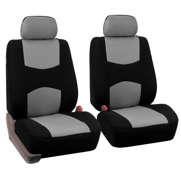 Flat Cloth Seat Covers - Full Set Gray