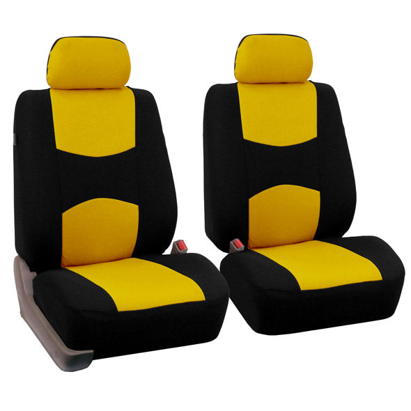Flat Cloth Seat Covers - Full Set Yellow