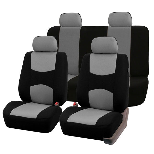 Multifunctional Flat Cloth Seat Covers - Full Set Gray