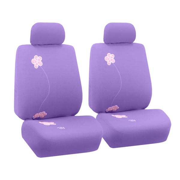 Floral Seat Covers - Full Set Purple
