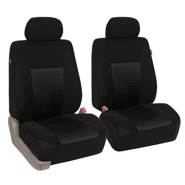 Trendy Elegance 3D Air Mesh Seat Covers - Front Set Black