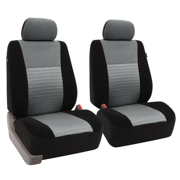 Trendy Elegance 3D Air Mesh Seat Covers - Front Set Gray