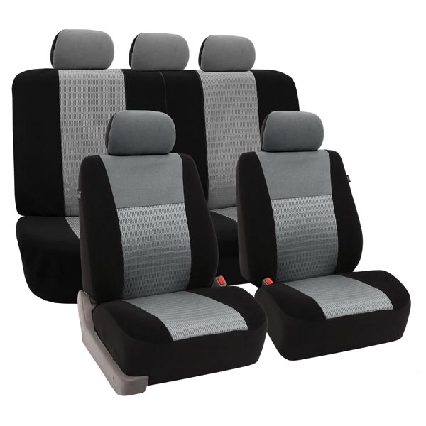 Trendy Elegance 3D Air Mesh Seat Covers - Full Set Gray