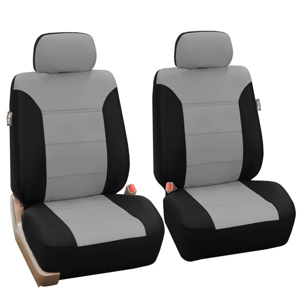 Classic Khaki Seat Covers - Front Set Gray