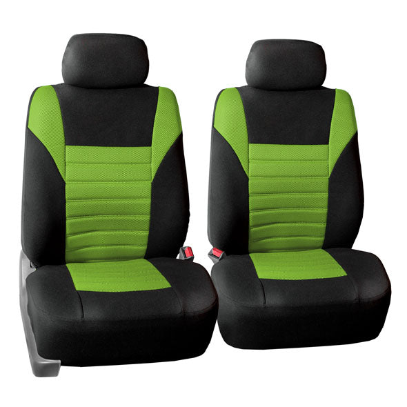 Premium 3D Air Mesh Seat Covers - Front Set Green