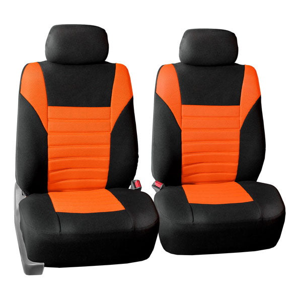 Premium 3D Air Mesh Seat Covers - Front Set Orange