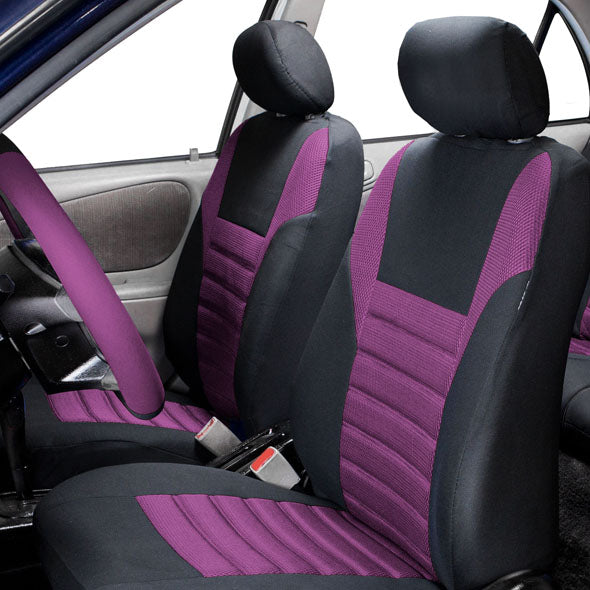 Premium 3D Air Mesh Seat Covers - Front Set Purple