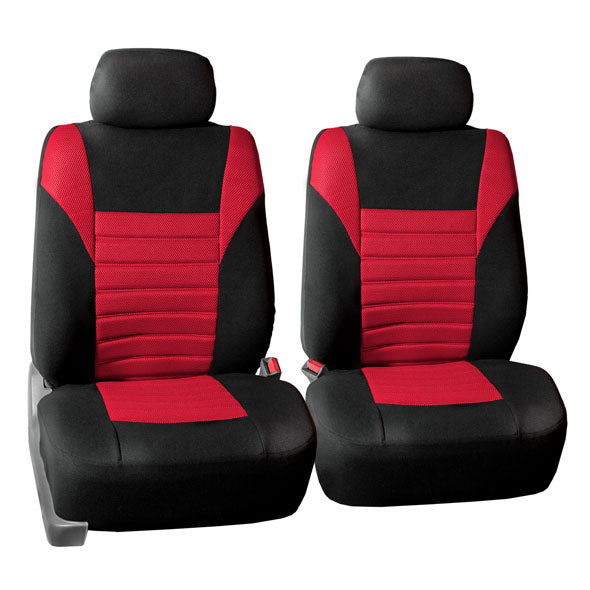 Premium 3D Air Mesh Seat Covers - Front Set Red