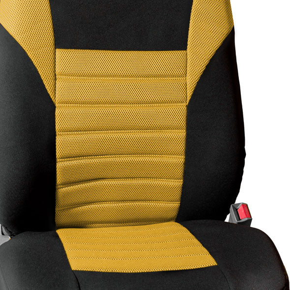 Premium 3D Air Mesh Seat Covers - Front Set Yellow