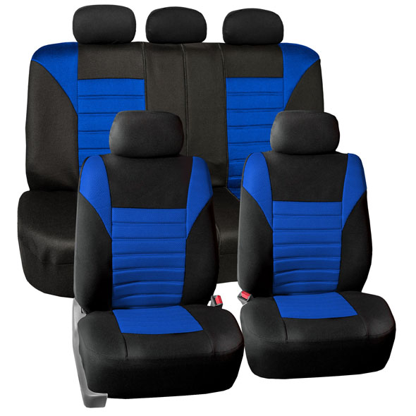 Premium 3D Air Mesh Seat Covers - Full Set Blue