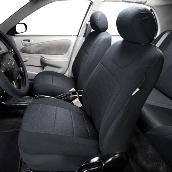 Sports Seat Covers Front Set Black
