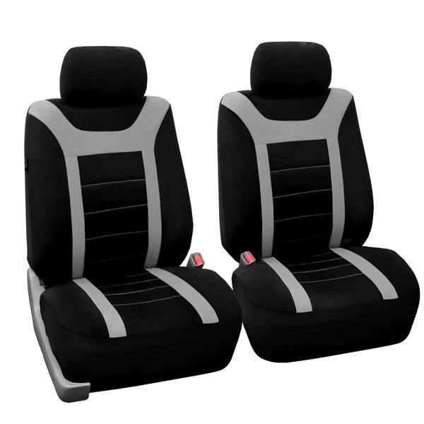 Sports Seat Covers - Front Set Gray