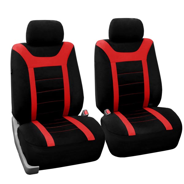 Sports Seat Covers - Front Set Red