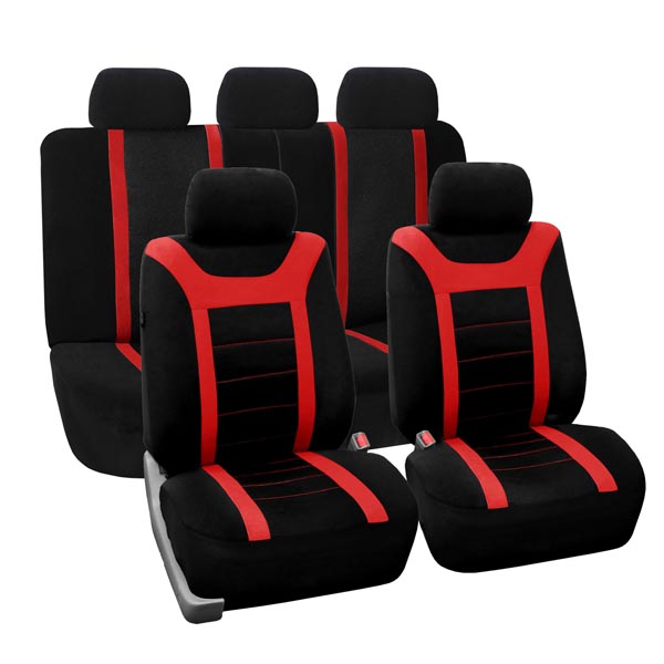Sports Seat Covers - Full Set Red