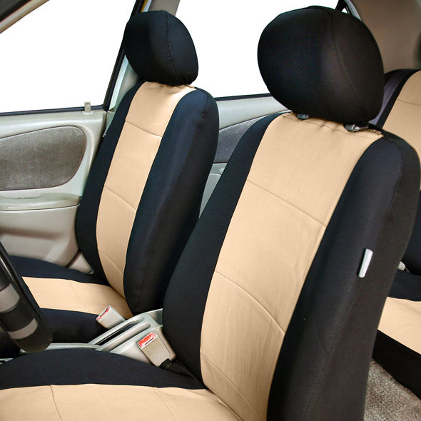 Neoprene Seat Covers - Front Set Beige